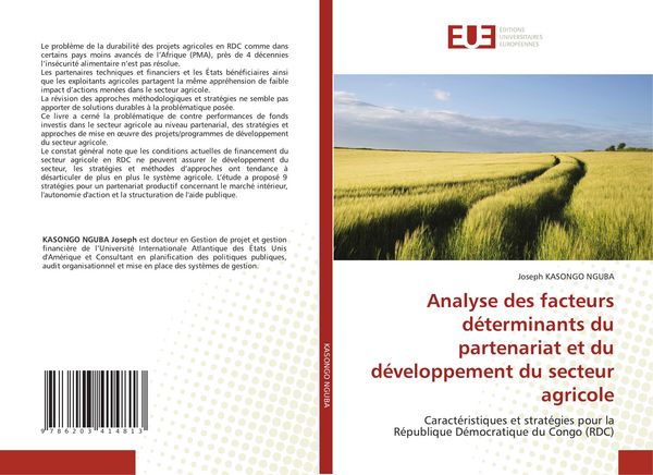 Produktbild: Analyse des facteurs d&eacute;terminants du partenariat et du d&eacute;veloppement du secteur agricole