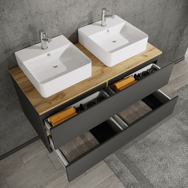 Produktbild: 4 tlg. Badm&ouml;bel-Set mit Waschbecken Cosila-A 111cm