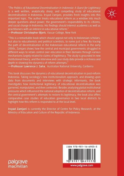 Produktbild: The Politics of Educational Decentralisation in Indonesia