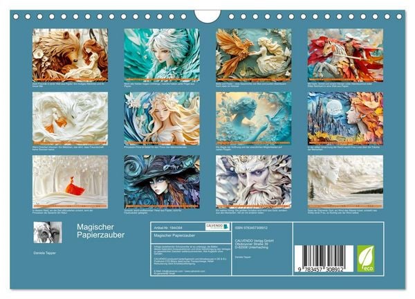 Produktbild: Magischer Papierzauber (Wandkalender 2026 DIN A4 quer), CALVENDO Monatskalender