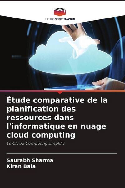 Produktbild: &Eacute;tude comparative de la planification des ressources dans l'informatique en nuage cloud computing