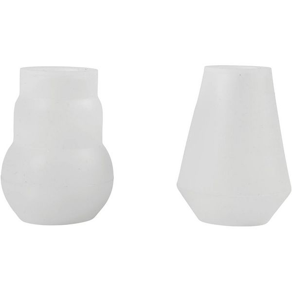 Produktbild: Creativ Company Silikonform, Vase und Kerzenhalter, H 7,5 cm, D 5,5 cm, Matt transparent, 2 Stk