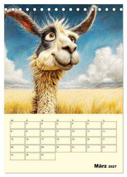 Produktbild: Lama la Vida. Lama-Momente zwischen Humor und Charakter (Tischkalender 2027 DIN A5 hoch), CALVENDO Monatskalender