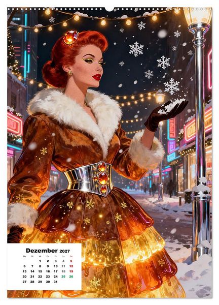 Produktbild: Neon-Girls (Wandkalender 2027 DIN A2 hoch), CALVENDO Monatskalender