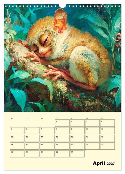 Produktbild: Koboldmakis. Kleine H&uuml;ter des Dschungels (Wandkalender 2027 DIN A3 hoch), CALVENDO Monatskalender
