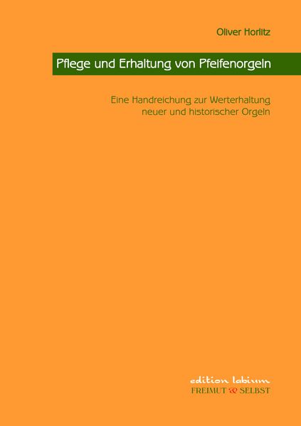 Produktbild: Pflege und Erhaltung von Pfeifenorgeln