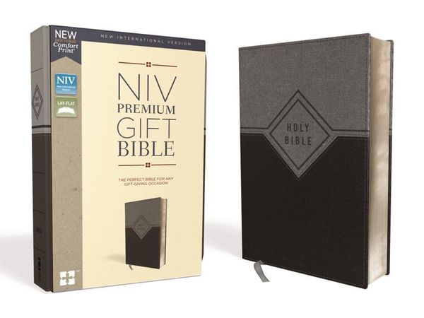 Produktbild: Niv, Premium Gift Bible, Leathersoft, Black/Gray, Red Letter Edition, Comfort Print