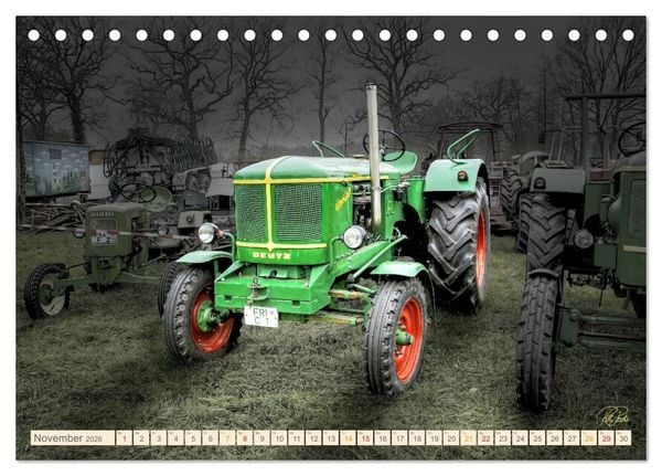 Produktbild: Oldtimer - Traktoren f&uuml;r Liebhaber (Tischkalender 2026 DIN A5 quer), CALVENDO Monatskalender
