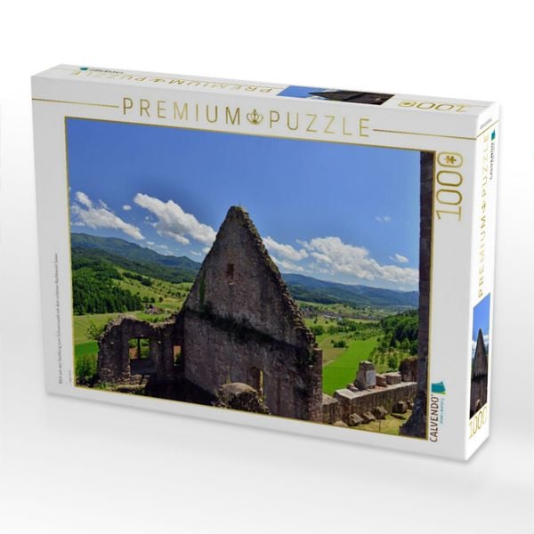 Produktbild: CALVENDO Puzzle Blick von der Hochburg zum Schwarzwald mit dem sch&ouml;nen Nachbarort Sexau | 1000 Teile Lege-Gr&ouml;&szlig;e 64x48cm Foto-Puzzle f&uuml;r gl&uuml;ckliche Stunden