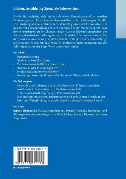 Produktbild: Demenzsensible psychosoziale Intervention