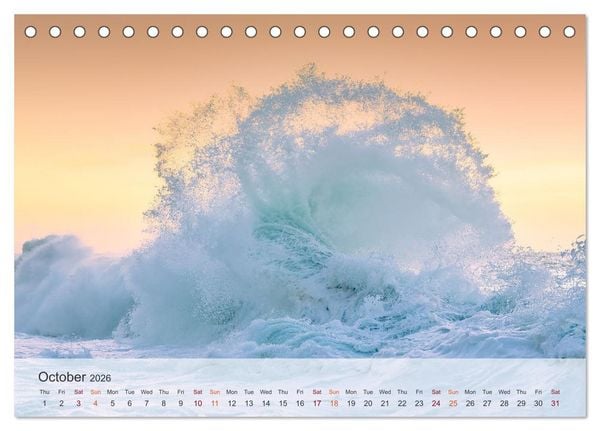 Produktbild: Melody of the waves (Desk Calendar 2026 DIN A5 landscape), CALVENDO 12 Month DeskCalendar