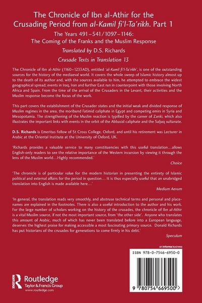 Produktbild: The Chronicle of Ibn al-Athir for the Crusading Period from al-Kamil fi'l-Ta'rikh. Part 1