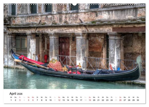 Produktbild: Venedig - La Serenissima 2026 (hochwertiger Premium Wandkalender 2026 DIN A2 quer), Kunstdruck in Hochglanz