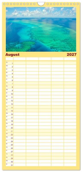 Produktbild: Familienplaner 2027 - Faszination Australien - eine Traumreise mit 5 Spalten (Wandkalender, 21 x 45 cm) CALVENDO