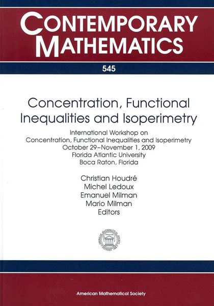 Produktbild: Concentration, Functional Inequalities and Isoperimetry