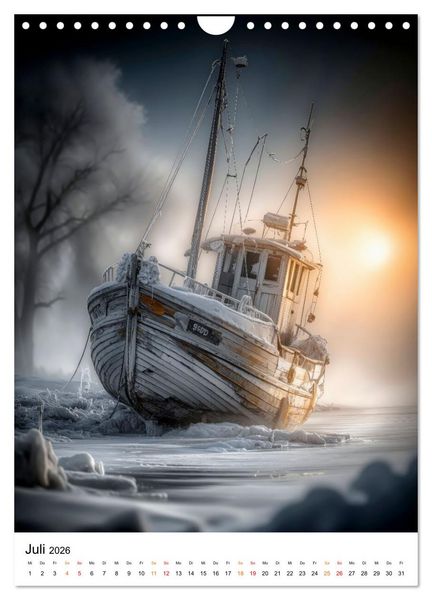 Produktbild: Frostige K&uuml;sten - Wintertr&auml;ume am Meer (Wandkalender 2026 DIN A4 hoch), CALVENDO Monatskalender