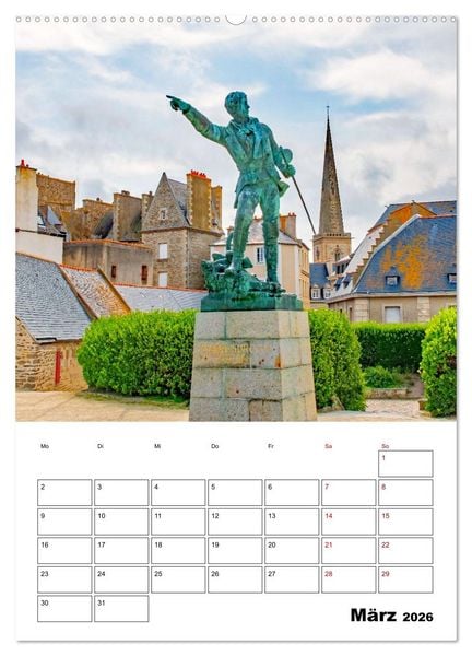 Produktbild: Saint Malo - Reiseplaner (hochwertiger Premium Wandkalender 2026 DIN A2 hoch), Kunstdruck in Hochglanz