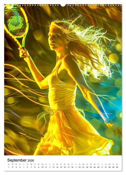 Produktbild: Tennis kreativ (hochwertiger Premium Wandkalender 2026 DIN A2 hoch), Kunstdruck in Hochglanz
