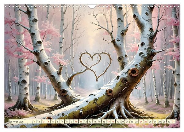 Produktbild: Bouleaux adorables (Calendrier mural 2026 DIN A3 vertical), CALVENDO calendrier mensuel