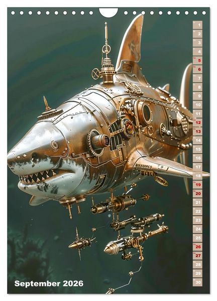 Produktbild: Steampunk Fauna (Wandkalender 2026 DIN A4 hoch), CALVENDO Monatskalender