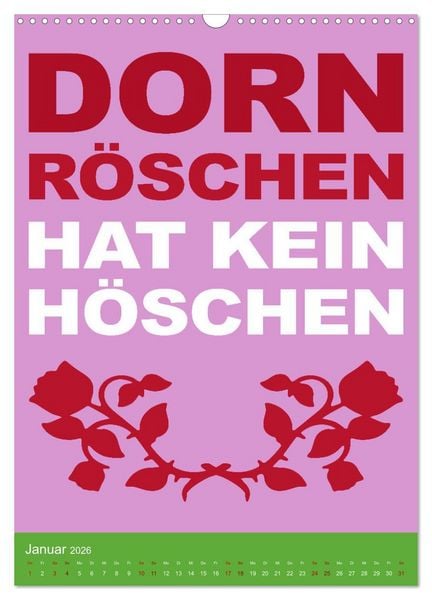 Produktbild: Aufstehen, Krone richten, weitergehen (Wandkalender 2026 DIN A3 hoch), CALVENDO Monatskalender