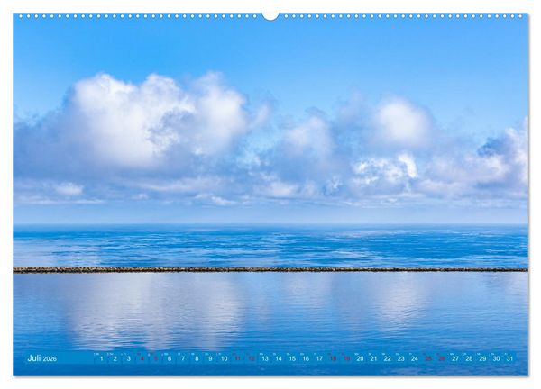 Produktbild: Die Farbe blau - Die Farbe der Weite und des Himmels (hochwertiger Premium Wandkalender 2026 DIN A2 quer), Kunstdruck in Hochglanz
