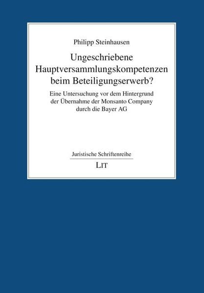 Produktbild: Steinhausen, P: Ungeschriebene Hauptversammlungskompetenzen