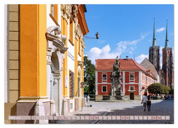 Produktbild: Breslau. Polens architektonisches Juwel an der Oder (Tischkalender 2026 DIN A5 quer), CALVENDO Monatskalender