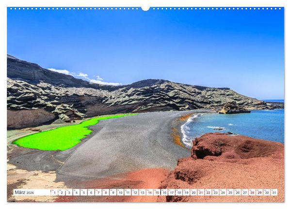 Produktbild: Lanzarote - Wo die Vulkane die Landschaft formten (hochwertiger Premium Wandkalender 2026 DIN A2 quer), Kunstdruck in Hochglanz