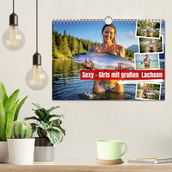 Produktbild: Sexy - Girls mit gro&szlig;en Lachsen (Wandkalender 2027 DIN A4 quer), CALVENDO Monatskalender