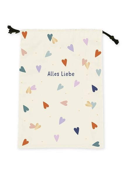 Produktbild: Stoff-Geschenkbeutel Alles Liebe