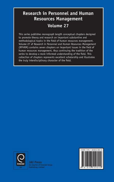 Produktbild: Research in Personnel and Human Resources Management