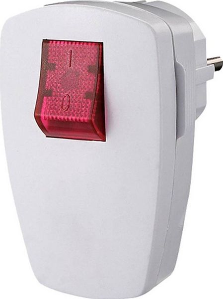 Produktbild: Bachmann 911.273 Schutzkontaktstecker Kunststoff mit Schalter 250V Wei&szlig; IP20