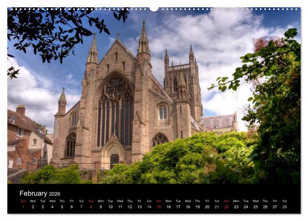 Produktbild: Anglican Cathedrals (High Quality Premium Wall Calendar 2026 DIN A2 landscape),CALVENDO 12 Month Wall Calendar