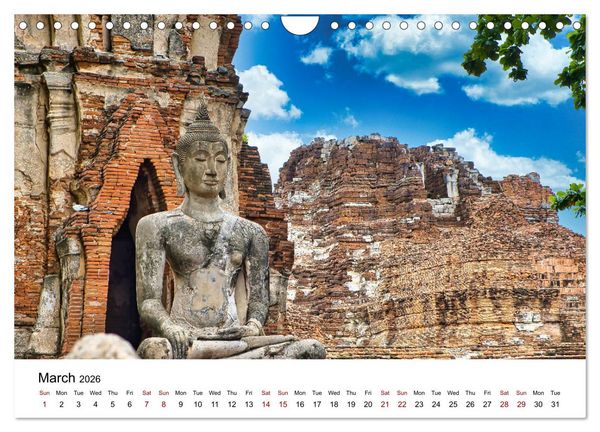 Produktbild: Amazing visit to Thailand (Wall Calendar 2026 DIN A4 landscape), CALVENDO 12 Month Wall Calendar