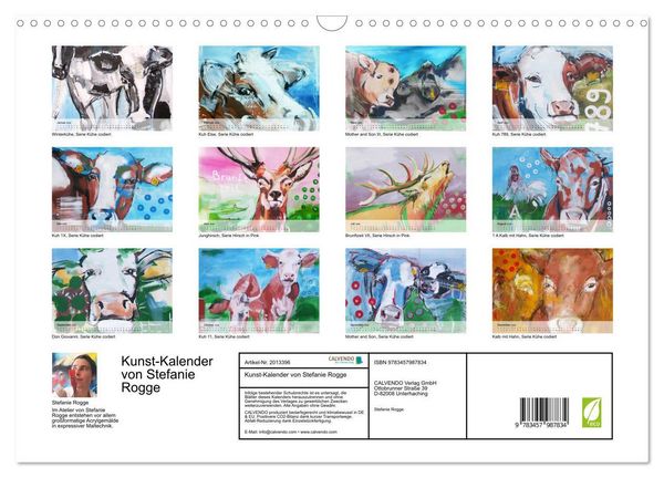 Produktbild: Kunst-Kalender von Stefanie Rogge (Wandkalender 2026 DIN A3 quer), CALVENDO Monatskalender