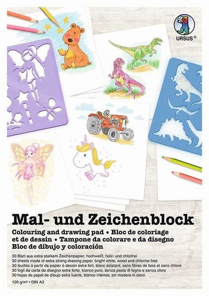 Produktbild: URSUS Mal- und Zeichenblock, DIN A3