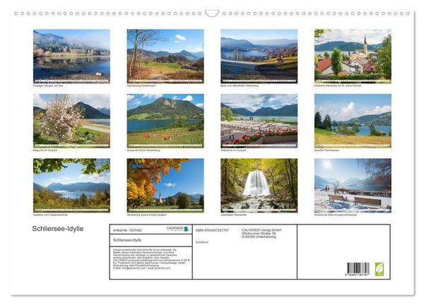 Produktbild: Schliersee-Idylle (Wandkalender 2026 DIN A2 quer), CALVENDO Monatskalender