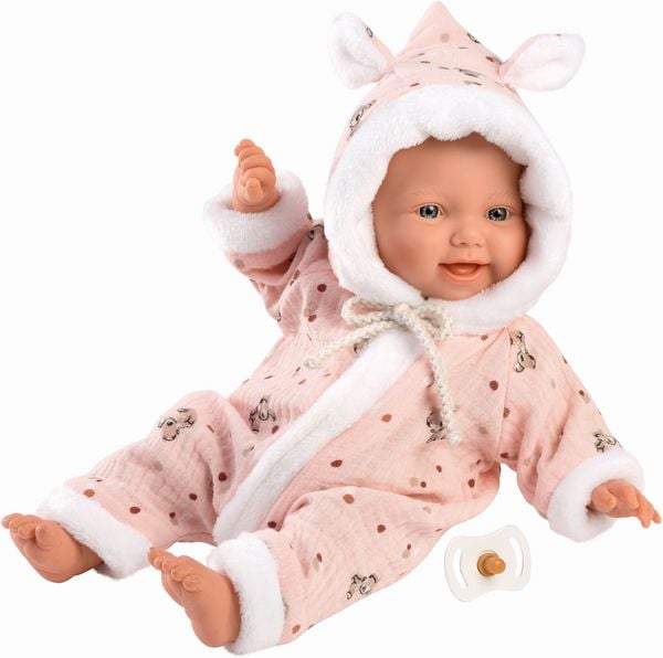Produktbild: Babypuppe mit Overall rosa 32cm