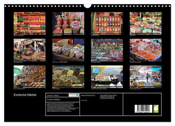 Produktbild: Exotische M&auml;rkte (Wandkalender 2026 DIN A3 quer), CALVENDO Monatskalender