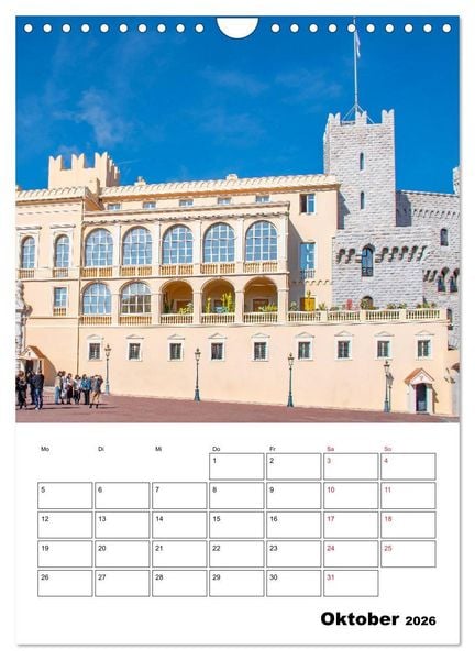 Produktbild: Monaco - F&uuml;rstentum an der C&ocirc;te d'Azur (Wandkalender 2026 DIN A4 hoch), CALVENDO Monatskalender