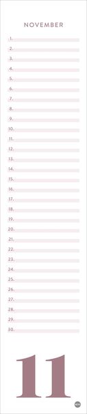 Produktbild: Geburtstagskalender neutral Langplaner mini