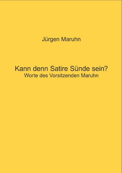 Produktbild: Kann denn Satire S&uuml;nde sein?