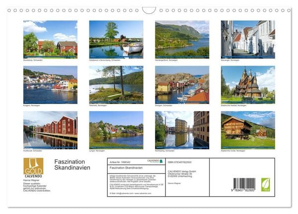 Produktbild: Faszination Skandinavien (Wandkalender 2026 DIN A3 quer), CALVENDO Monatskalender