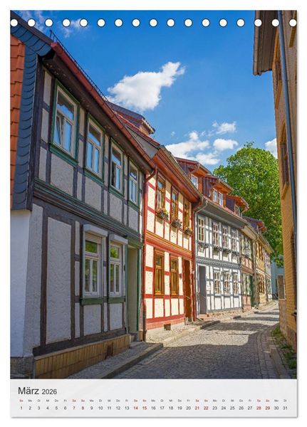 Produktbild: Wernigerode - Mittelalterliches Flair am Rande des Harzes (Tischkalender 2026 DIN A5 hoch), CALVENDO Monatskalender