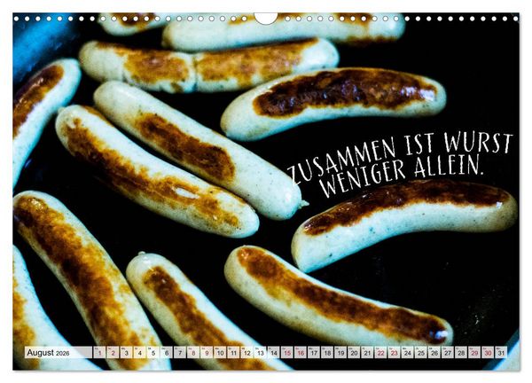 Produktbild: Wurstkalender. Es geht um die Wurst. (Wandkalender 2026 DIN A3 quer), CALVENDO Monatskalender