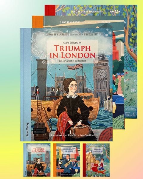 Produktbild: Abenteuerlust: Triumph in London, Rhapsody in Blue, H&auml;nsel und Gretel (3er-Buchpaket plus H&ouml;rb&uuml;cher)