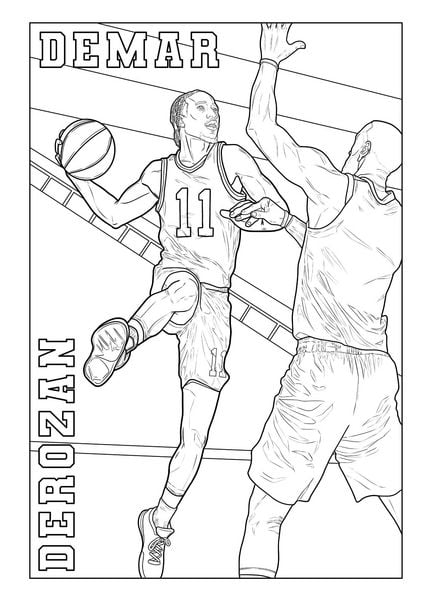 Produktbild: Basketball-Malbuch Stars & Legenden f&uuml;r Kinder ab 8 Jahren, Jugendliche und Erwachsene mit 55 Ausmalmotiven