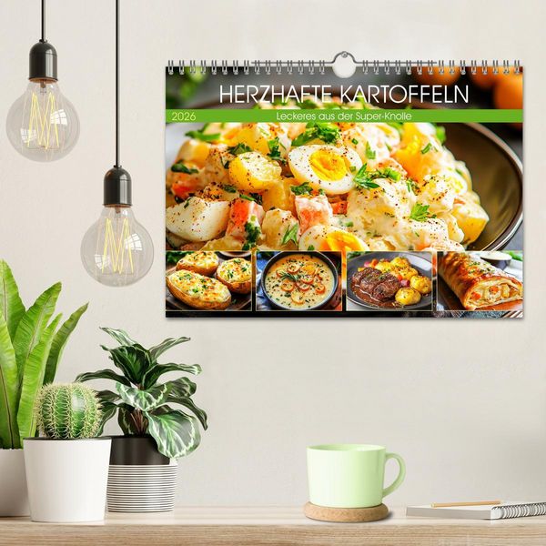 Produktbild: Herzhafte Kartoffeln. Leckeres aus der Super-Knolle (Wandkalender 2026 DIN A4 quer), CALVENDO Monatskalender