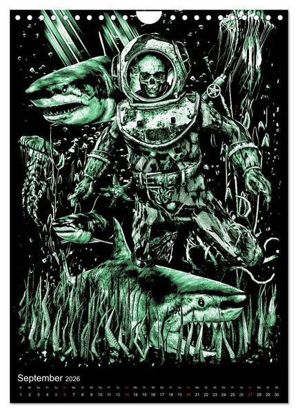Produktbild: BLOODBOY/DARK ILLUSTRATION (Wandkalender 2026 DIN A4 hoch), CALVENDO Monatskalender